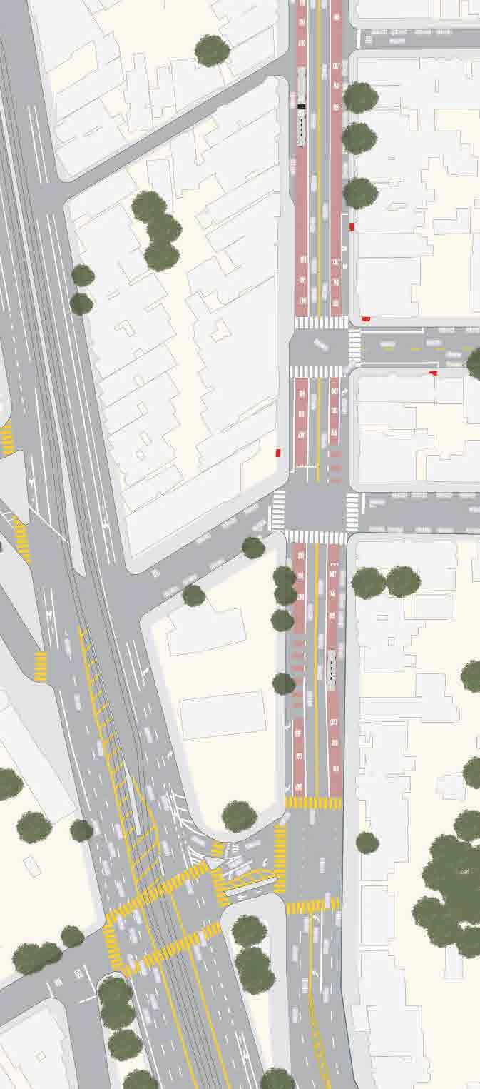 Proposal Detail: Kingston to Randall on Mission from César Chávez St to Randall St on southbound Mission at 29th St Relocate Stop on southbound Mission at Cortland Ave proposed location New