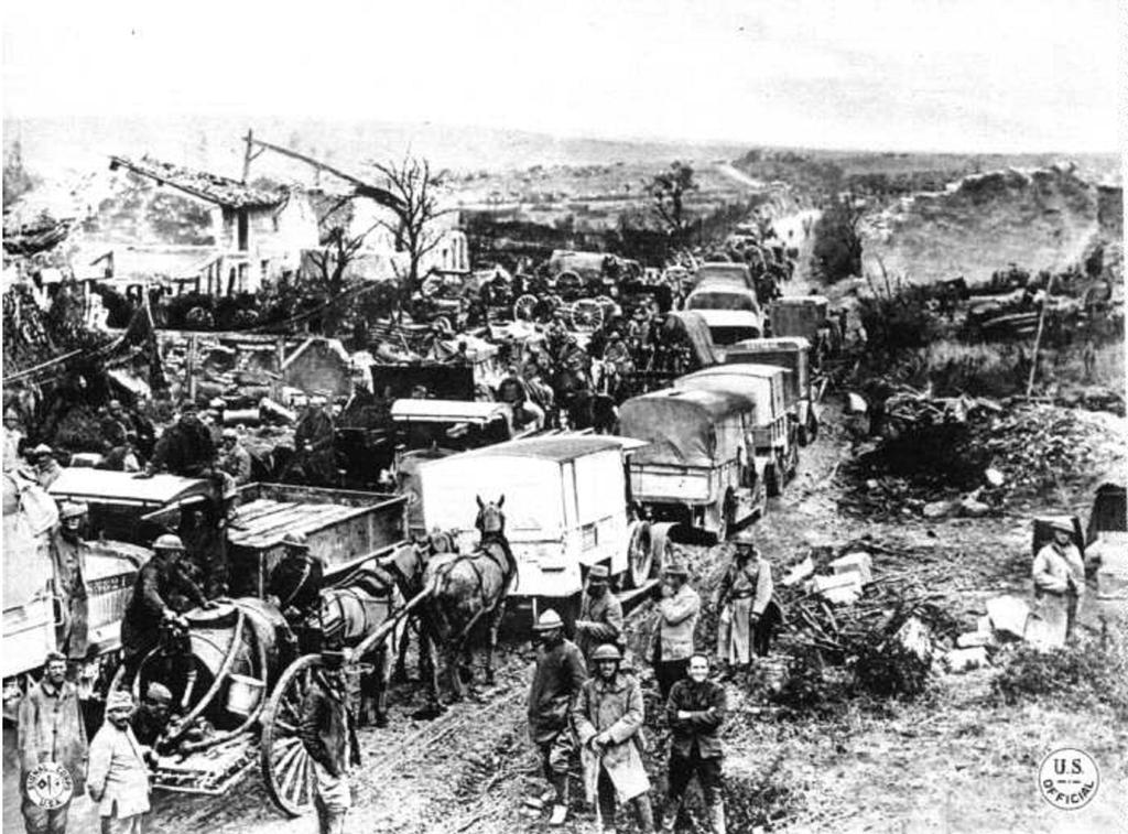9 of 12 08/03/2014 2:20 PM Traffic jam at Esnes on the Meuse-Argonne front, Sep 1918.