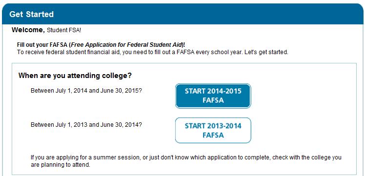Submit the Correct FAFSA Between July 1, 2016 and June 30, 2017 START 2016-2017 FAFSA Fall 2016
