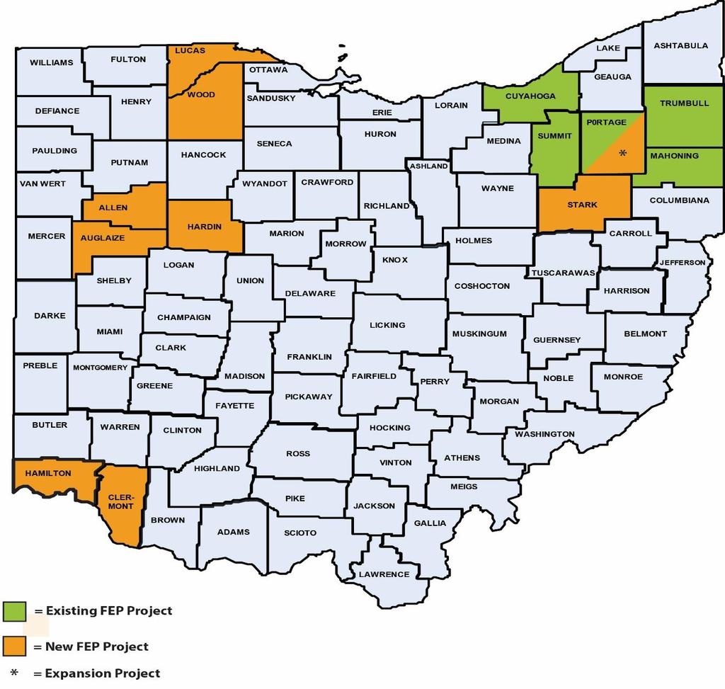 Ohio Map of FEP