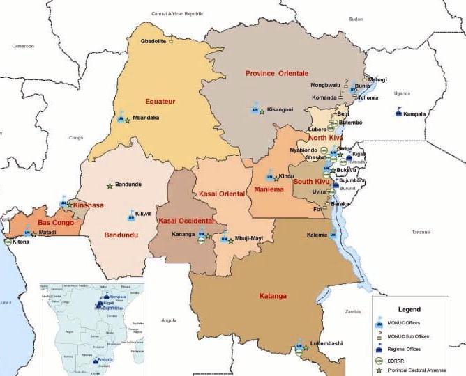 Deployment in DRC KINANGANI EASTEN DIVISON BUNIA BRIGADE KINSHASA