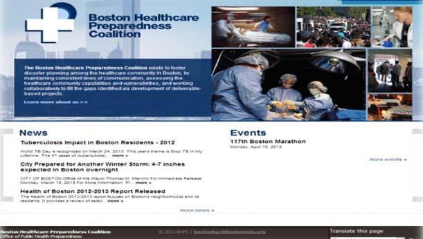 As the lead for ESF-8 for the City of Boston, the Office of Public Health Preparedness maintains responsibility for the coordination of health and medical response efforts and building the