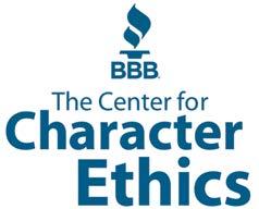 CENTER FOR CHARACTER ETHICS The new BBB Center for Character Ethics (an affiliate of the BBB Institute for Marketplace Trust) is striving to live up to its promise to help build better businesses by