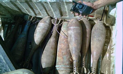 The patrol found a car rigged with eight mortar rounds wired to a radio-controlled detonator. An Iraqi explosive ordnance disposal team disarmed the explosives.