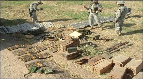 The residents told Soldiers from the 2 nd Battalion, 130 th Infantry Regiment, 48 th Brigade Combat Team there were weapons buried in a field nearby.