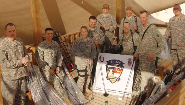 Callaway donated more than 700 assorted men s and ladies golf clubs and 50 dozen golf balls to the North Carolina Guardsmen serving in Iraq.