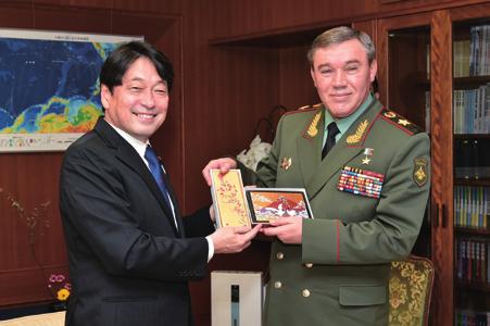 Minister of Defense of the Russian Federation. It was the first time in seven years that Chief of the General Staff of the Armed Forces of the Russian Federation visited Japan.