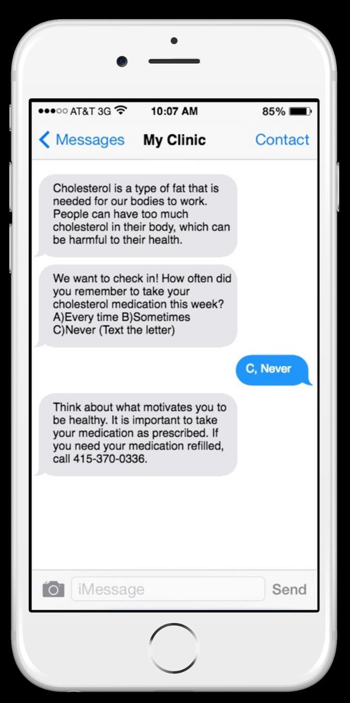 Texting Program About the Program Health Belief Model via SMS Culturally