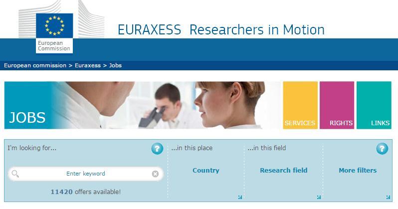 EURAXESS JOBS / 就业 AN ONLINE JOB PORTAL WITH THOUSANDS OF RESEARCH JOBS & FUNDING OFFERS DAILY AVAILABLE