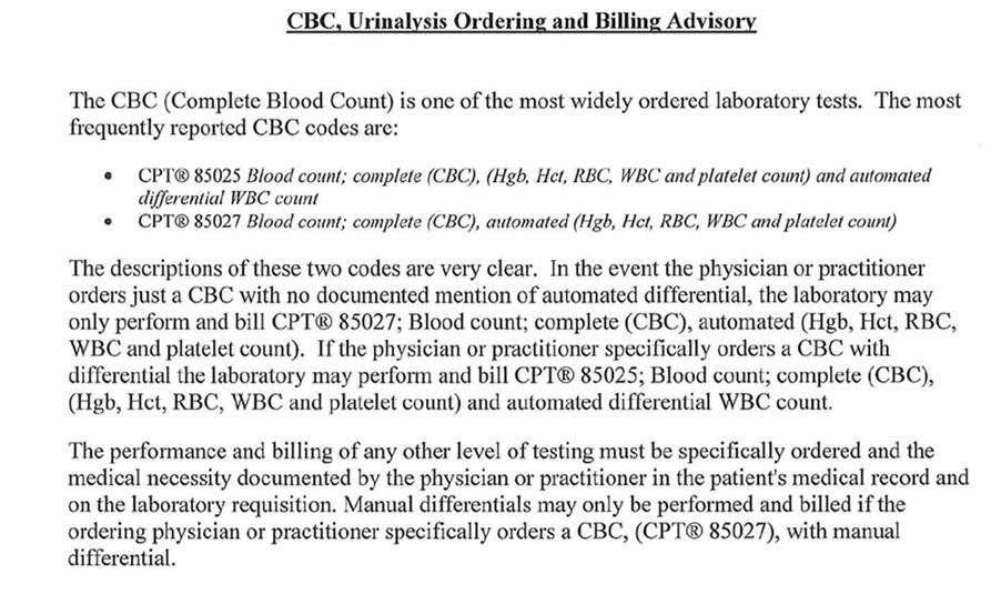 How CHI Responded (Long-Term) Issued guidance CBC Urinalysis IHC staining changes 88342
