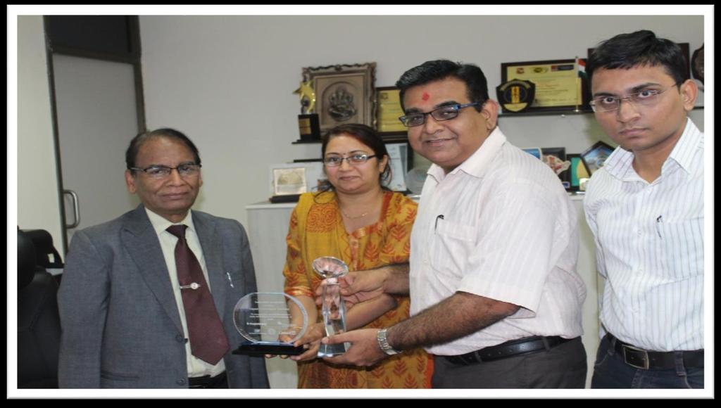 3rd edition of India Skills Report 2016 in association with CII, LinkedIn and People Strong On 26 th November 2015, Gujarat Technological University was awarded for the Best contributor award towards