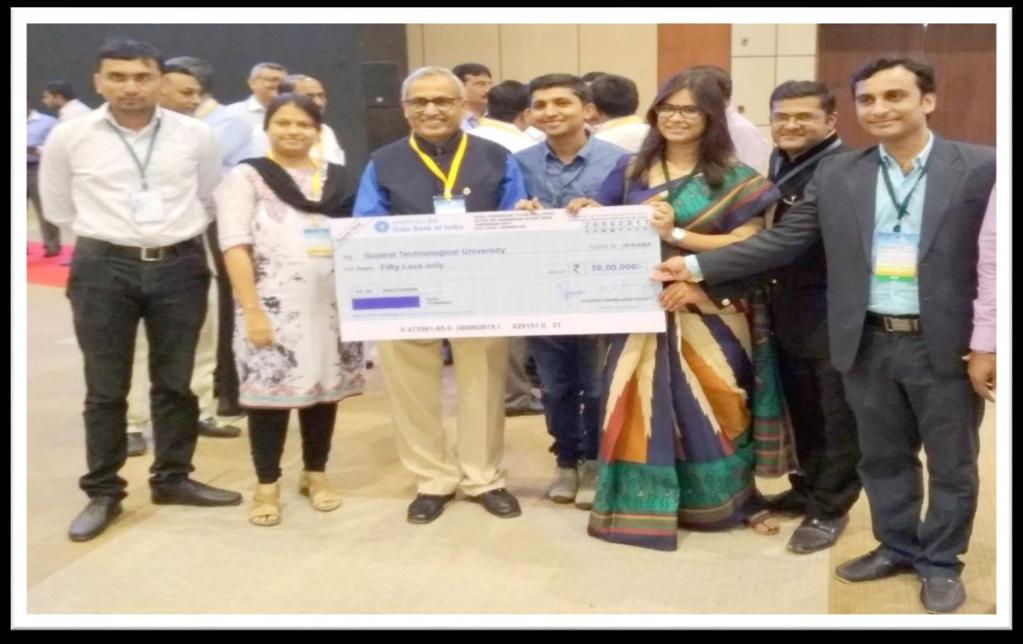GTU Innovation Council Received Rs. 50 Lakh grant under SSIP Program Government of Gujarat today distributed grant-in-aid cheque of worth Rs.
