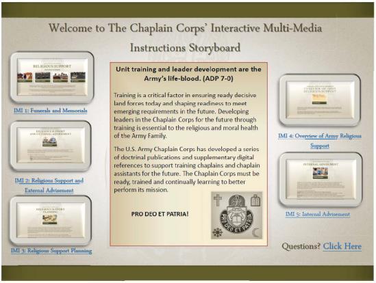 Introduction Welcome to the Chaplain Assistant MOS-T (Reclassification) Course (DL) Smartbook.