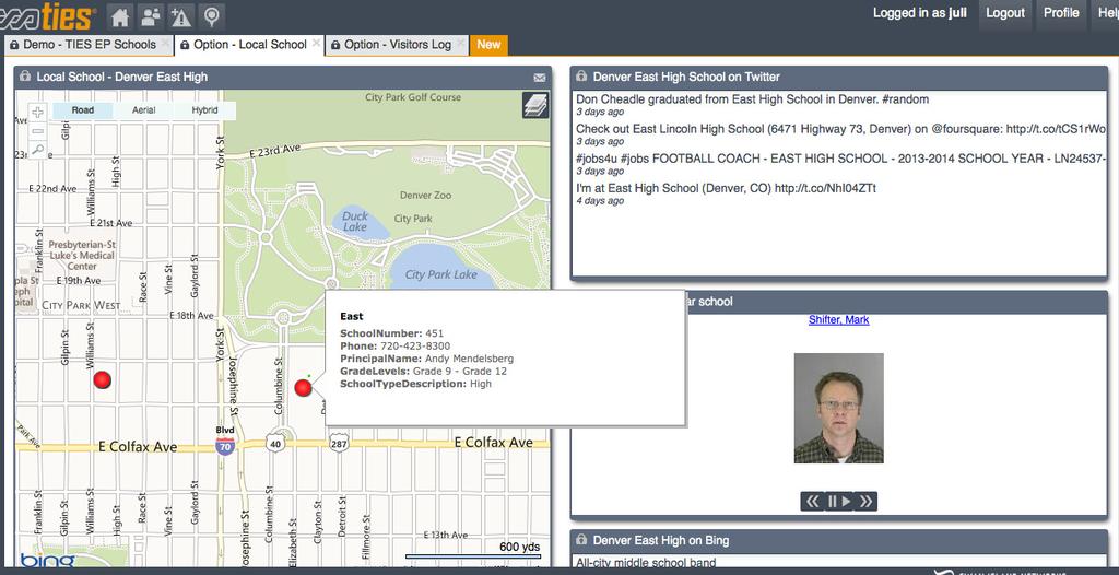 Display real-time data feeds, such as sex offenders in the immediate vicinity.