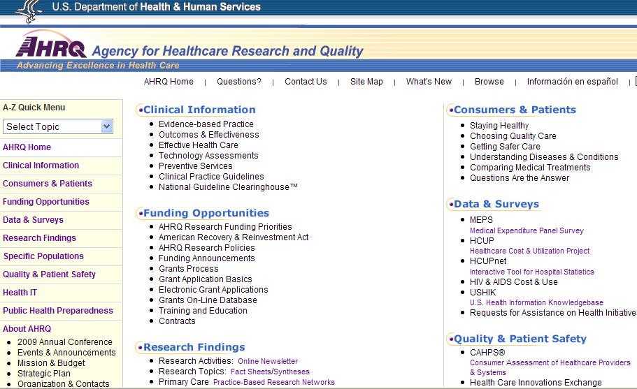 14 Research using Internet Resources: Web sites: AHRQ: Agency for Healthcare Research and Quality: http://www.ahrq.gov http://www.hon.