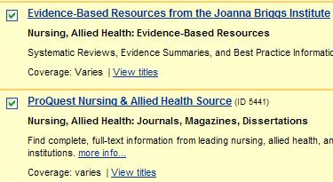 H1N1 flu vaccine Type your keyword/s in the Find box. If you want only nursing journals, change the field to Publication title & type nurs*.