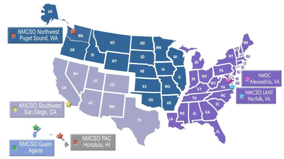 NMCSO Regions (U.S. & Possessions) NMCSO