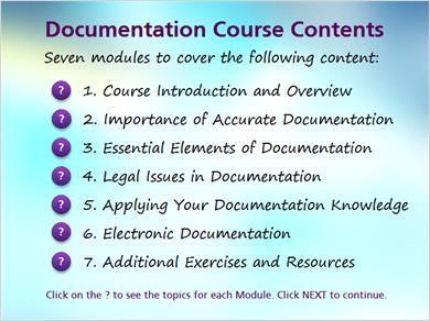 1.4 Course Contents MARK: Okay, I m now convinced that we need this course! What topics will we be covering? JILL: Here is the content list Mark. Why don t you help me describe the various modules?