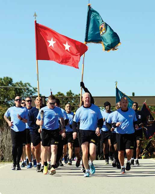 The relay began midnight at Andrew Jackson State Park, with more than 300 Soldiers and civilians taking part in the 100-mile run to Fort Jackson in celebration of a number of milestones.