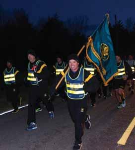 Photo courtesy of Leader Training Brigade ON THE COVER Soldiers take part in a 100-mile run March 15 that stretched from Lancaster, S.C., to Fort Jackson.