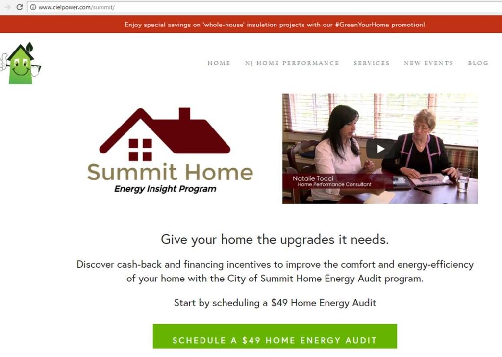 Summit Home Energy Insight Program Community Outreach for Summit Program Ciel set