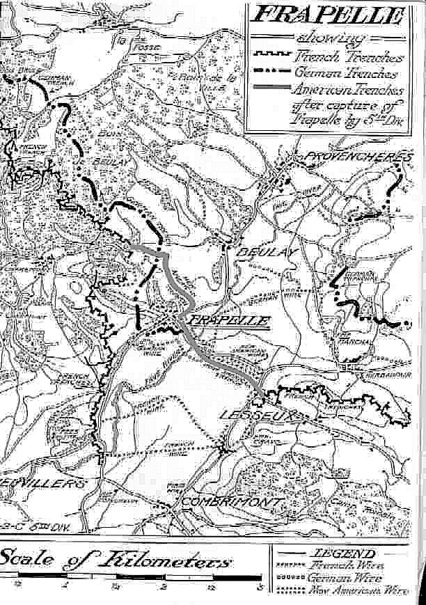 Vosges and was given the mission of eliminating the salient into it's front extending from the village of Frapelle.