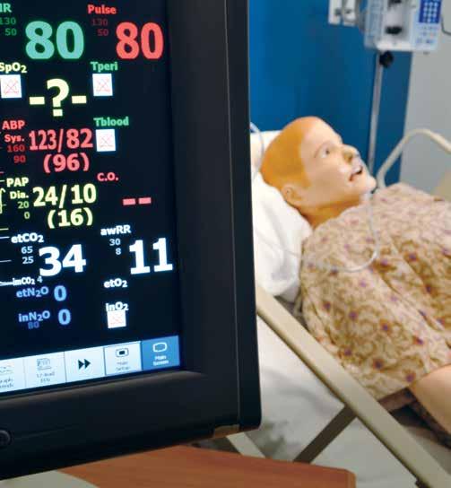 Patient simulators in the Chamberlain SIMCARE CENTER provide students