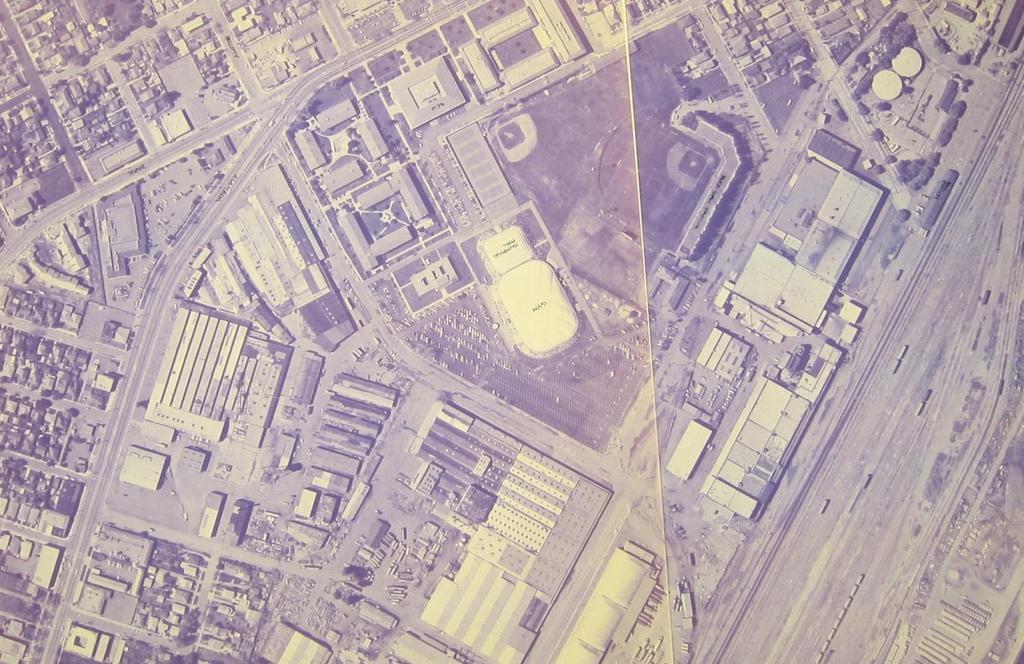 Photo courtesy of the Department of Archives & Special Collections Aerial Map from approximately 1975-1980 In the late 70 s the tennis courts were located where the current Pat Malley Fitness and