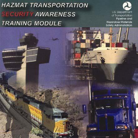 Hazmat Awareness Training Module on CD-ROM Meets security awareness training