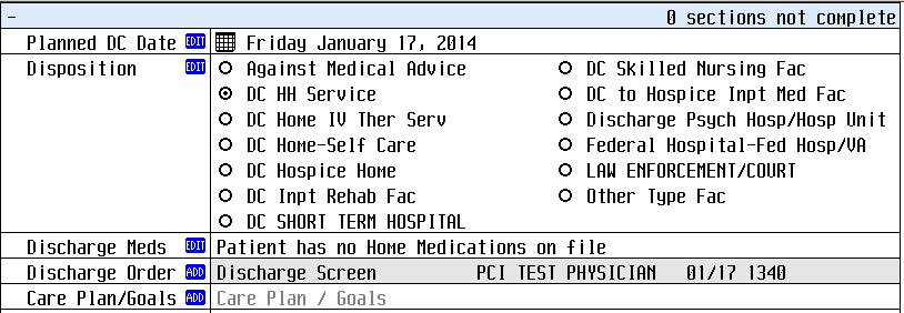 The new Meaningful use discharge screen must be filled out by a Registered Nurse on every discharge This can be accessed through the discharge plan on the orders screen.