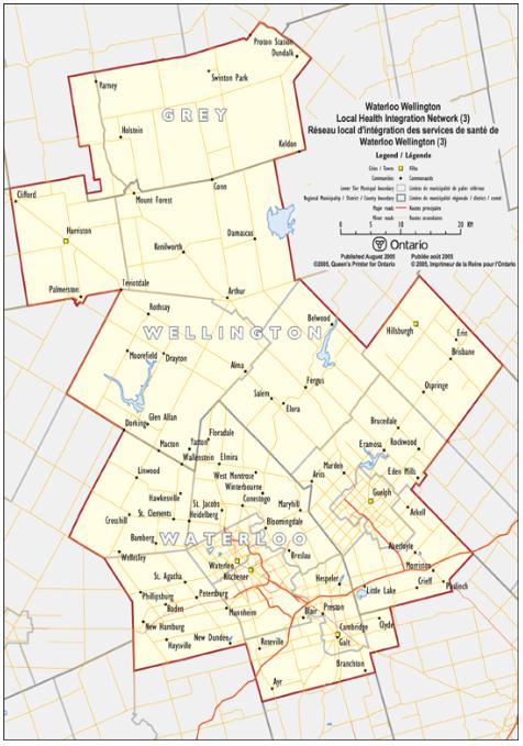 1. Geography & Demographics LHIN Catchment Area WW is the 5 th smallest LHIN by geographic area WWLHIN Boundaries The LHIN s 4,800 square kilometers stretch from Proton Station in the