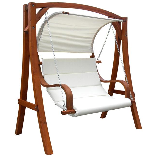 Seat With Canopy Item Number - 179020 Larch Wood, Steel &