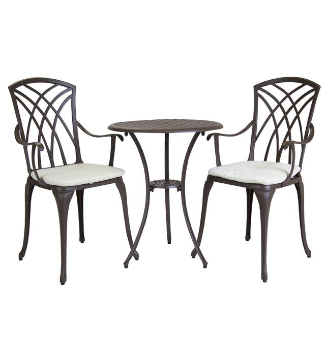 Number - 359505 Steel Table - 60 (cm) Chair - H85 x L37 x W42 (cm) 2 Seater Tulip