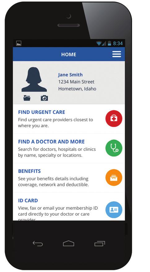 Blue Cross of Idaho Mobile App We are pleased to aouce that the ew Blue Cross of Idaho mobile app for smartphoes was released o Moday, March 23.