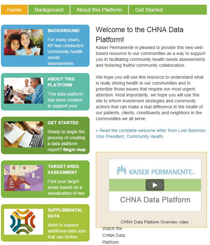 Community Health Needs Assessment Data Platform www.chna.