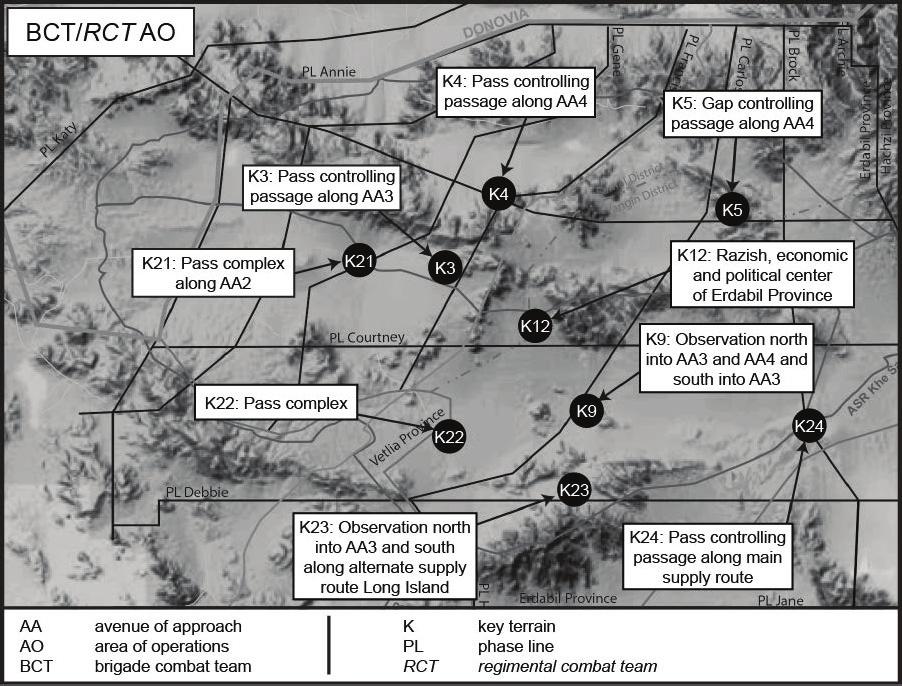 Step 2 of the IPB Process Describe Environmental Effects on Operations/Describe the Effects on Operations 4-35. Figure 4-7 illustrates the concept of key terrain in a natural environment. Figure 4-7. Key terrain (natural terrain) 4-36.