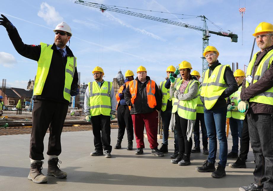 competition on site for Leeds College of Art students Hosting tours of site and presentations for over 100 construction and retail students from Leeds Beckett University Hosting