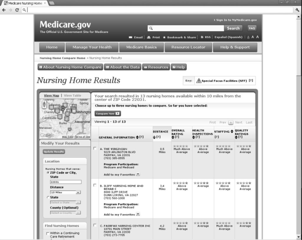 Chapter 1 The resulting reports are used as a report card to grade nursing homes on their care and outcomes.