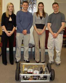 From left to right: Jennifer Haggerty (Mechanical and Aerospace Engineering), Adam Halstead (Electrical Engineering), Erin Hopkins (Biochemistry), and Evan Halstead (Physics).
