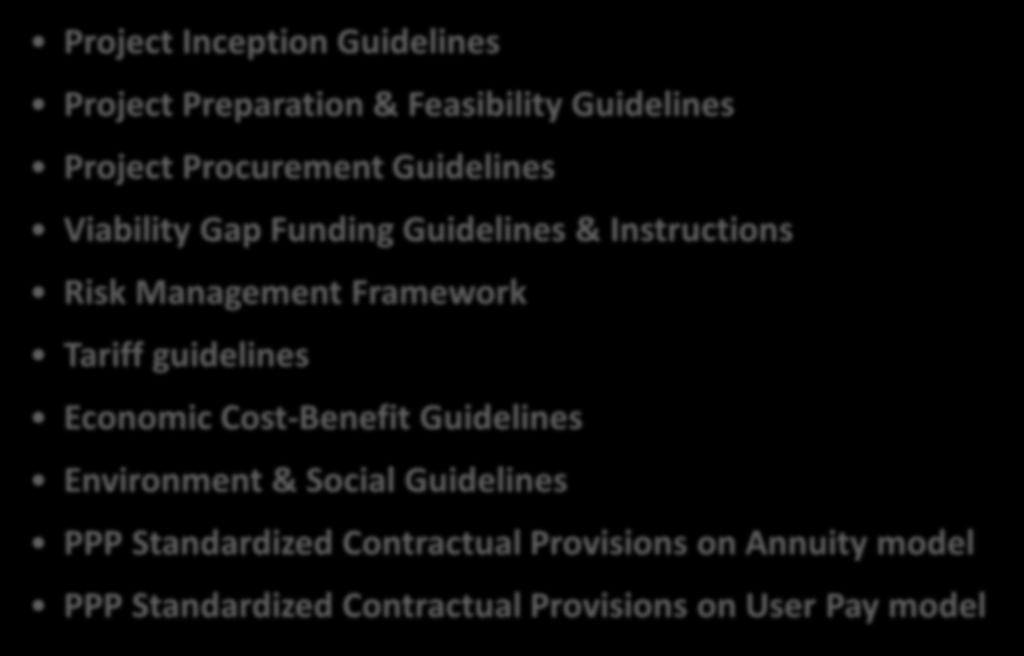 Procurement Guidelines Viability Gap Funding Guidelines & Instructions