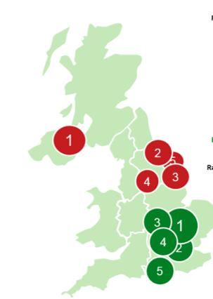 Best and worst cities to find a job August 20 Worst cities to find a job Map to be added by IP Jobseekers per vacancy Rank City 1 Belfast 4.05 2 Sunderland 2.98 3 Hull 2.37 4 Bradford 2.