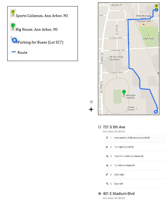 Directions From the Sports Coliseum to the Big House The