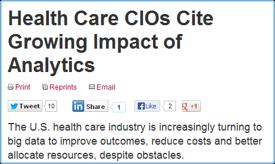 HEALTHCARE ANALYTICS MARKET TO EXCEED $10BN BY 2017.