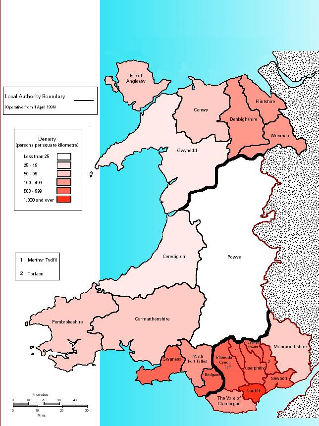 2.1 Demand illustrates the population density across Wales. From this it can be seen that the South East Wales health economy has the greatest population concentration per square kilometre.