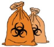 infectious waste bag for reusable material (disinfection) Important: Please find additional biosafety recommendations in the