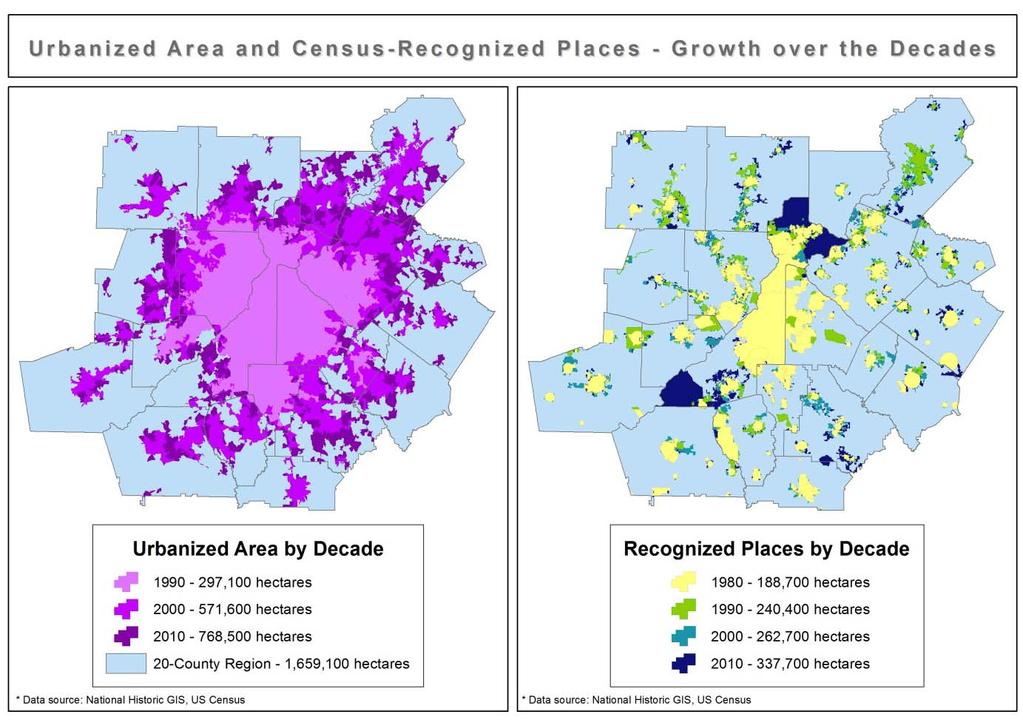 4. Regional Trends, Data and Growth 19 4.1. Population Growth Projected to Expand to 8.25 Million by 2040 The Atlanta region grew by 1 million people from 2000 to 2010, and is projected to grow to 7.