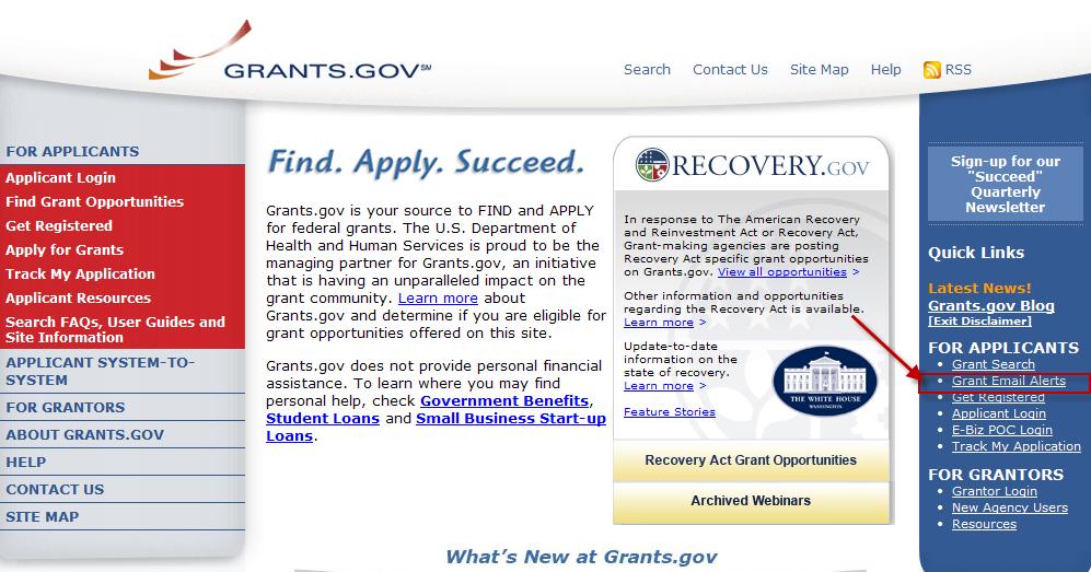 Find Grant Opportunities www.grants.