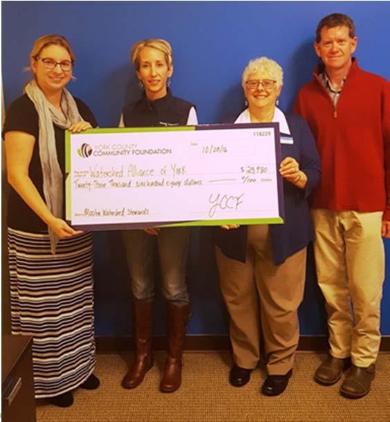 Support York County Community Foundation, Codorus Creek Fund Grant to MWS program $23,500 in 2017 and 2018 York CCD and WAY helped get the program launched in 2015-16.