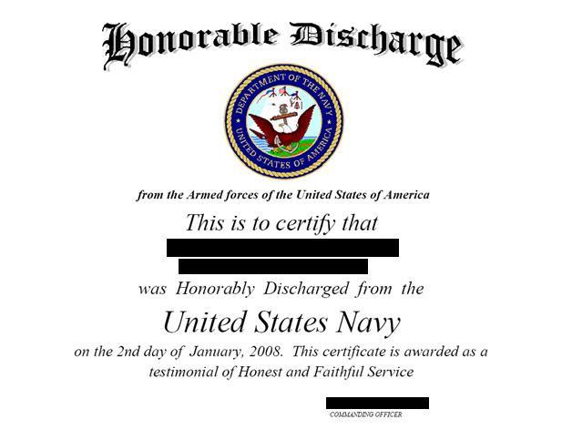 17.6 Certificates Honorable Discharge (Cont.