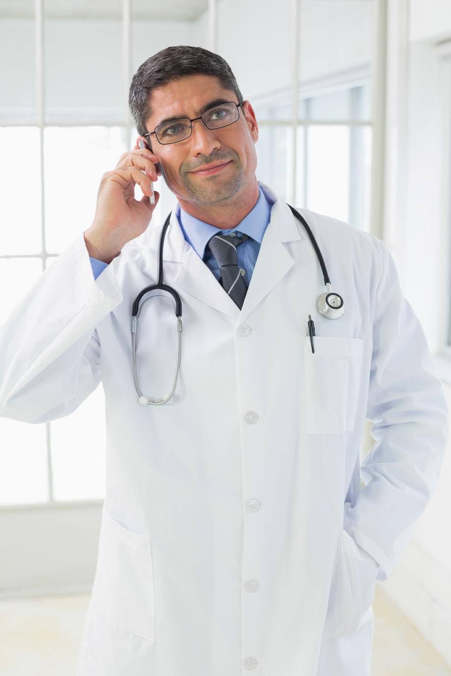 FIGURE 7-4 Many physicians use cell phones to stay